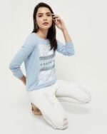 Women Floral Print Regular Fit Round Neck T-Shirt - Image 2