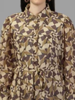 DRESSES FOR WOMEN WESTERN WEAR LEAF GREEN COLOR DRESS - Image 3